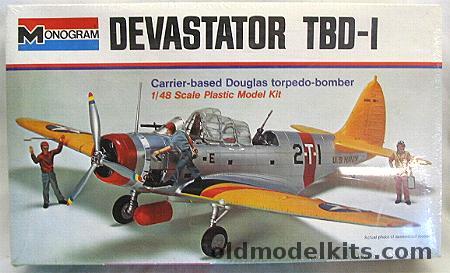 Monogram 1/48 Devastator TBD-1- High Vis or Battle of Midway with Diorama Instructions - White Box Issue, 7575 plastic model kit